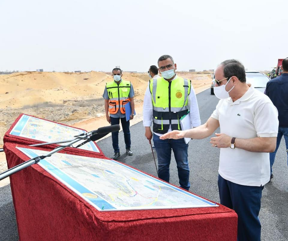 السيسي يتفقد سير العمل فى الطرق والمحاور بالقاهرة الكبرى 1