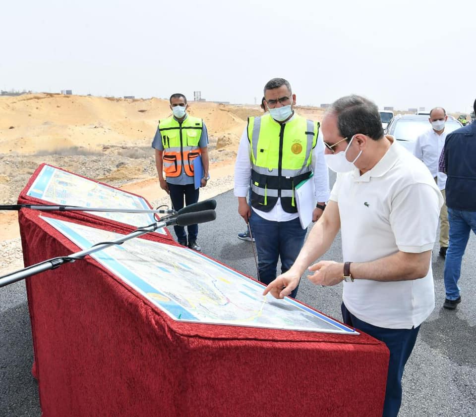 السيسي يتفقد سير العمل فى الطرق والمحاور بالقاهرة الكبرى 3