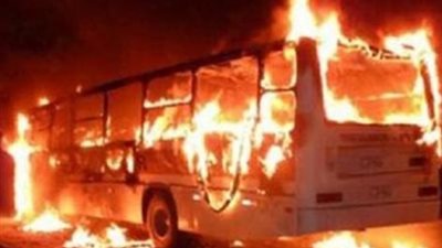 مجهولون يحرقون 3 أتوبيسات بجراج خاص بالقليوبية