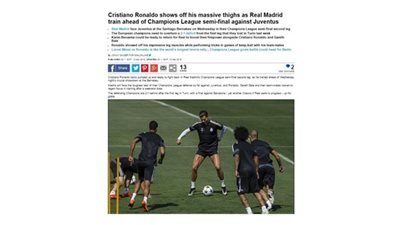 شاهد بالصور ... رونالدو يتقمص شخصية هالك في استعدادات الريال لليوفي