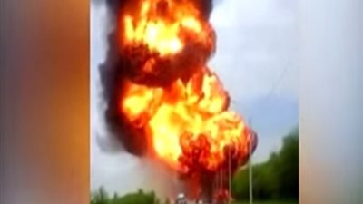 شاهد.. انفجار شاحنة بروسيا يسبب تسمما للسكان