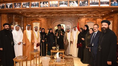 بالصور.. «تواضروس» يستقبل وفد المجلس الوطني للإمارات