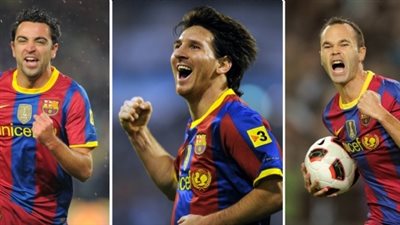 ميسى وأنييستا يعادلا رقم