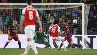 جماهير الجانرز تختار هدف النني في برشلونة الأفضل في الموسم