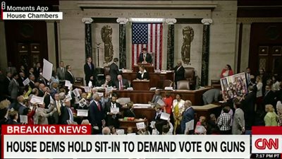 قطع البث التليفزيوني خلال اعتصام نواب في مجلس الشيوخ الأمريكي