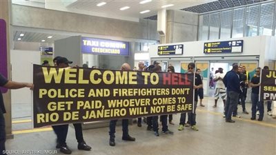 مظاهرات الامن فى البرازيل قبل إنطلاق أوليمبياد ريو دي جانيرو