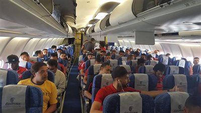 بالصور.. بعثة الأهلى تغادر إلى المغرب 