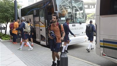 شاهد.. وصول محمد صلاح لسانت لويس لمواجهة ليفربول وديًا