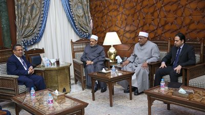 بالفيديو.. تفاصيل لقاء شيخ الأزهر ورئيس الوزراء اليمني