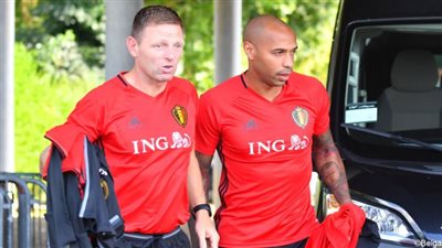 تيري هنري في أول ظهور مع منتخب بلجيكا