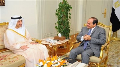 السيسي لوزير خارجية الإمارات: لن نتأخر عن مساعدة أى دولة عربية تتعرض لاعتداء