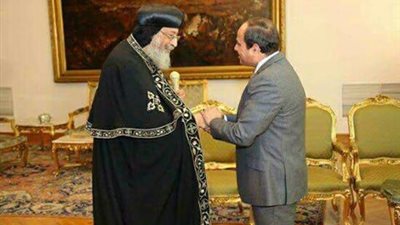 «تواضروس» يرسل برقية تهنئة لـ«السيسى» بمناسبة ذكرى أكتوبر المجيدة