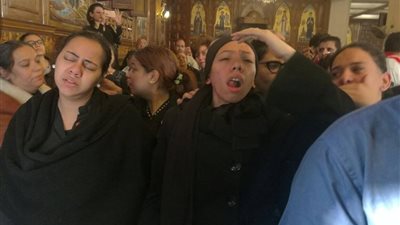  بدء صلاة الجنازة على ضحايا تفجير الكاتدرائية بـ