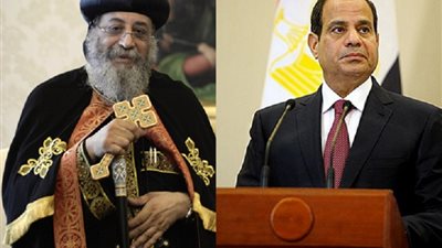 السيسي يهنئ البابا تواضروس بعيد الميلاد