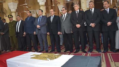 محافظ الفيوم يشيع جنازة عريف الشرطة شهيد الواجب