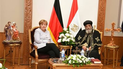 «تواضروس» لـ«ميركل»: السيد المسيح أول لاجئ في التاريخ