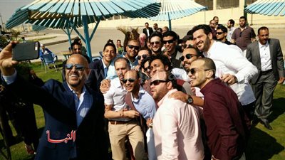 بالصور.. توافد الفنانين على عقد قران حمدي الميرغني وإسراء عبد الفتاح