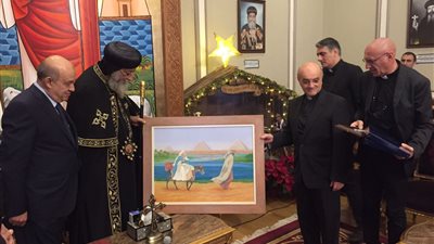 البابا تواضروس يستقبل وزير السياحة ووفد المسئول عن ملف الحج بالفاتيكان