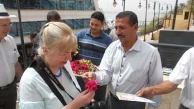 المرسي السياحي بالبلينا يستقبل فوج سياحي يضم 37 سائح ألماني لزيارة المنطقة الأثرية بأبيدوس 