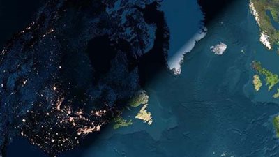 شاهد.. منظر رائع من الفضاء للخط الفاصل بين الليل والنهار