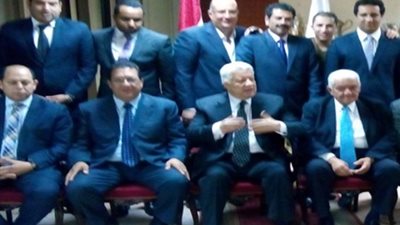 مجلس إدارة الزمالك وشيكابالا يشاهدون اللقاء من ملعب المباراة