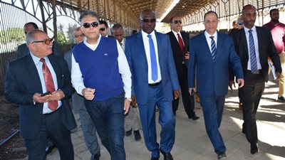 تفاصيل جولة وزير النقل ونظيره السوداني فى ميناء السد العالى بأسوان