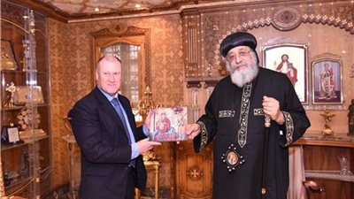 ‎بالصور.. البابا تواضروس يستقبل سفير أستراليا الجديد بـ«الكاتدرائية المرقسية»