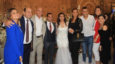 بالصور.. نجوم الرياضة والإعلام في عقد قران ياسمين احمد سليمان 