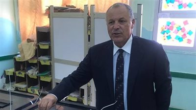 صورة.. أبو ريدة يدلي بصوته في التعديلات الدستورية