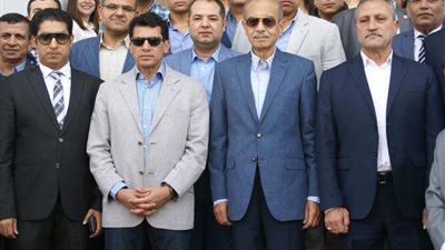 بالصور- مستشار الرئيس ووزير الرياضة وأبو ريدة يتفقدون إستاد الإسماعيلية