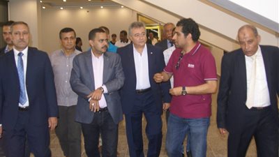 بالصور- وفد مجلس النواب يتفقد إستاد الإسماعيلية قبل الكان 