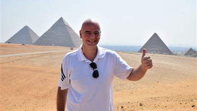 بالصور| تفاصيل زيارة إنفانتينو في الأهرامات