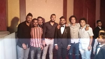 بالصور.. مدافع انبي يحتفل بحفل زفافه بحضور نجوم الرياضة 