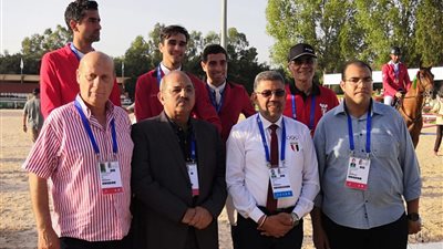 دورة الألعاب| بعثة مصر تحتفل بفضية الفروسية