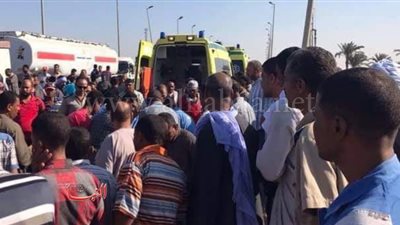 مصرع وإصابة 4 أشخاص فى حادث بشع على طريق الفيوم (صور) 