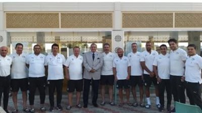 مدير أمن السويس يدعم المنتخب الأوليمبي بالعين السخنة