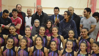 جولة تفقدية لوزير الرياضة وحطب وحسن للمركز الاوليمبي