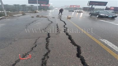 هبوط أرضي بمحور 26 يوليو اتجاه 6 أكتوبر بعمق 2 متر (صور)