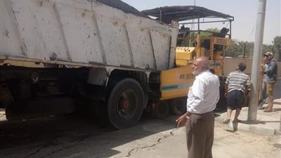 رئيس حى البساتين يتفقد الأعمال النهائية لورش العين السخنة بزهراء المعادي