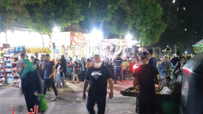 في أولى ليالي العيد.. ازدحام الكافيهات وعدم الالتزام بالإجراءات الاحترازية بحدائق المعادي «صور»