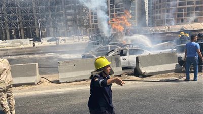 الدفع بـ«12» سيارة إطفاء للسيطرة على حريق سيارة فنطاس وقود بدائري المعادى