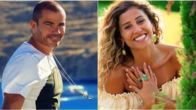 شاهد.. أحدث ظهور لعمرو دياب ودينا الشربيني في السعودية