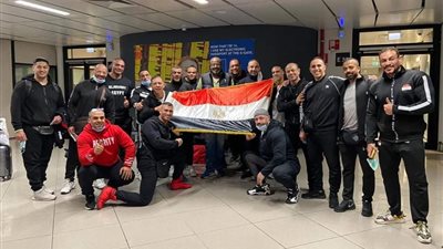  وصول منتخب مصر الي اسبانيا للمشاركة في بطولة العالم لكمال الأجسام