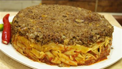 بالفيديو.. طريقة تحضير طاجن المكرونة باللحمة المفرومة مثل المحلات 