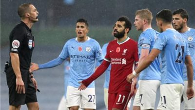 شاهد صلاح يسجل فى تعادل مانشستر سيتي وليفربول 