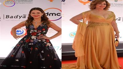 الصور الأولى لافتتاح مهرجان القاهرة السينمائي.. إلهام شاهين وريا أبي راشد تتألقان