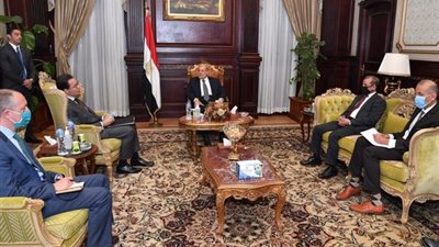 تفاصيل لقاء رئيس مجلس الشيوخ السفير الفرنسي بالقاهرة