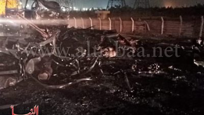 بالصور|خراب ديار.. آثار انفجار سيارة أنابيب بوتجاز بأسيوط بعد السيطرة على الحريق