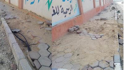 بالصور.. كارثة خطيرة تهدد مدرسة الشهيد عادل رجائي بمدينة العبور