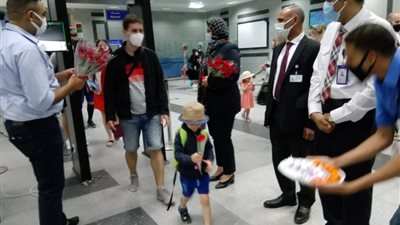 مطار الغردقة الدولى يستقبل أولى الرحلات الجوية لشركة مصر للطيران قادمة من براغ